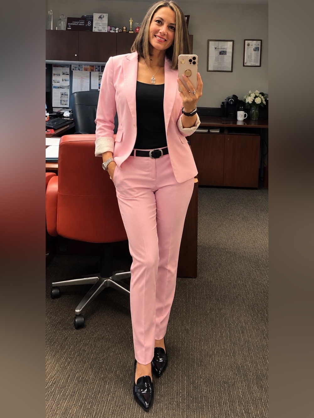 Banana Republic Pink Tailored Women's Pantsuit set